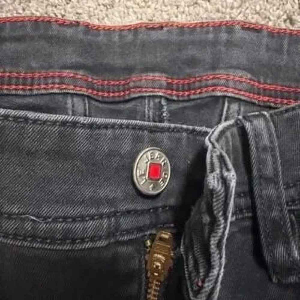 Black Skinny Jeans with Side Logo Tape - Picture 6 of 11